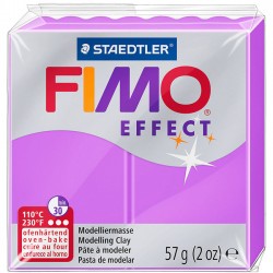 PATE POLYMERE FIMO neon purple lilas 57 gr REF 8010-601