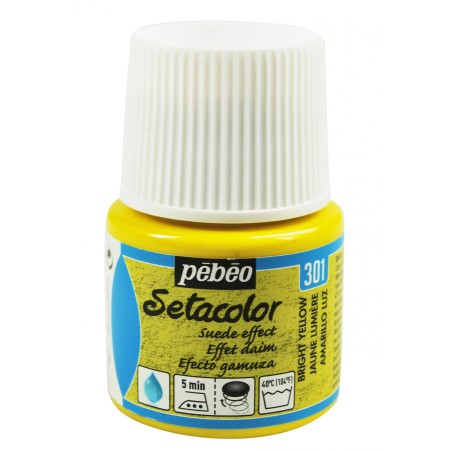 Setacolor opaque effet daim PEBEO 45 ml jaune lumiere 301