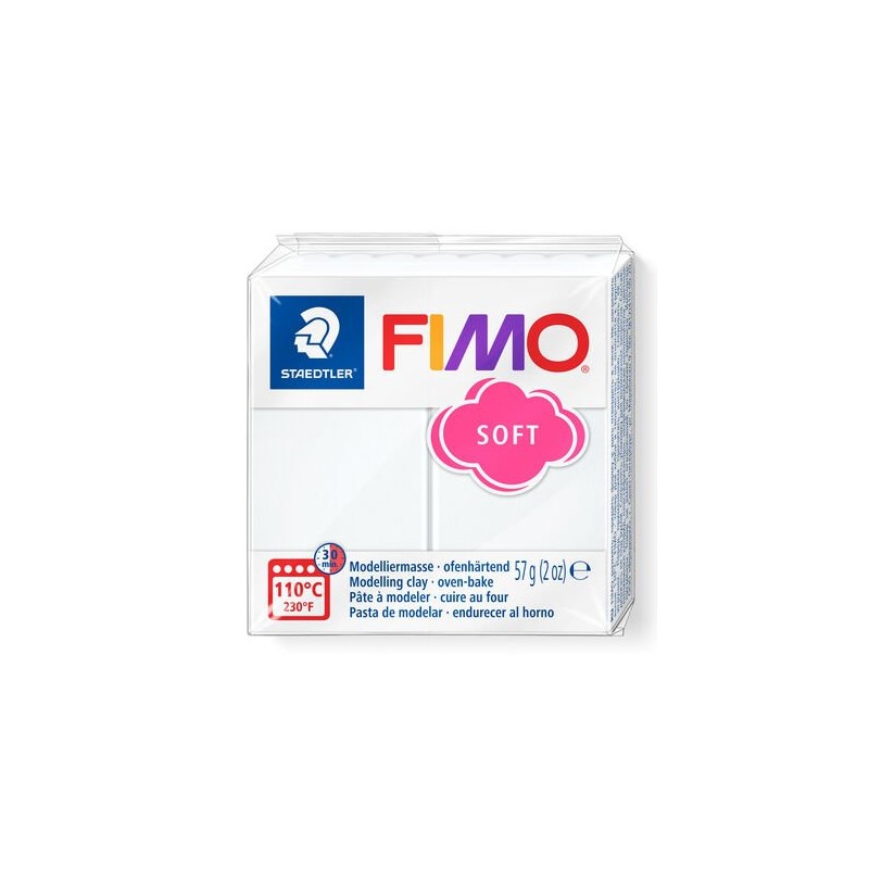 PATE POLYMERE FIMO SOFT BLANC 57 gr REF 8020-0