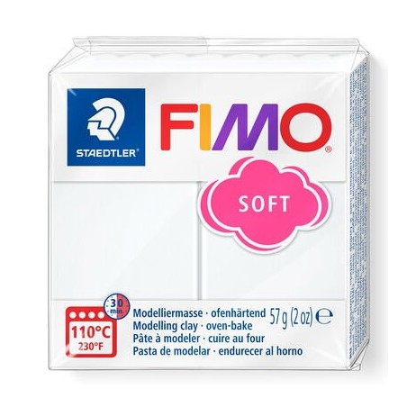 PATE POLYMERE FIMO SOFT BLANC 57 gr REF 8020-0