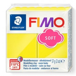 PATE POLYMERE FIMO SOFT  Jaune citron 57 gr REF 8020-10
