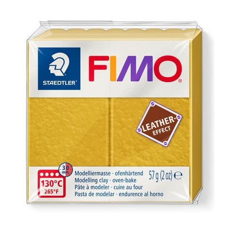 PATE POLYMERE FIMO cuir ocre 57 gr REF 8010-179