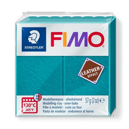 PATE POLYMERE FIMO cuir lagon 57 gr REF 8010-369