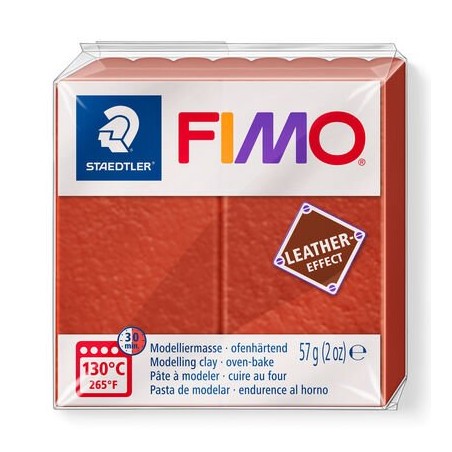 PATE POLYMERE FIMO cuir rouille 57 gr REF 8010-749