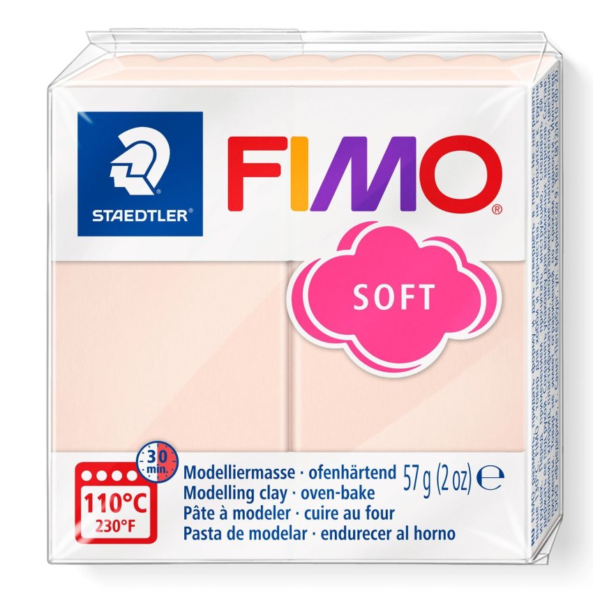 PATE POLYMERE FIMO SOFT ROSE PALE 57 gr REF 8020-43