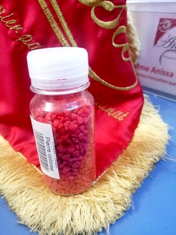 pierre decoration resine rouge 60cc