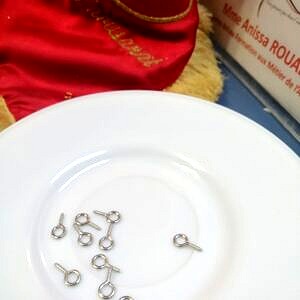 attache porte clef argente 10 pieces