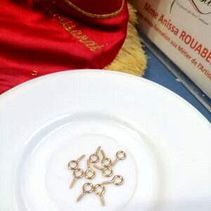 attache porte clef doree 10 pieces