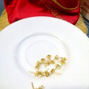 paire boucle d'oreille PINS doree