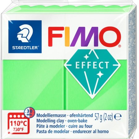 PATE POLYMERE FIMO EFFECT TRANSPARENT VERT 57 gr REF 8010-504