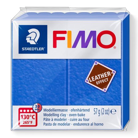 PATE POLYMERE FIMO EFFECT CUIR INDIGO 57 gr REF 8010-309