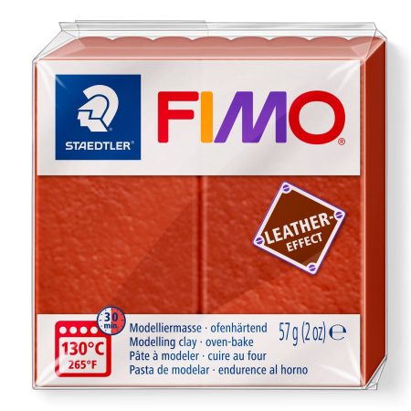 PATE POLYMERE FIMO EFFECT CUIR ROUILLE 57 gr REF 8010-749