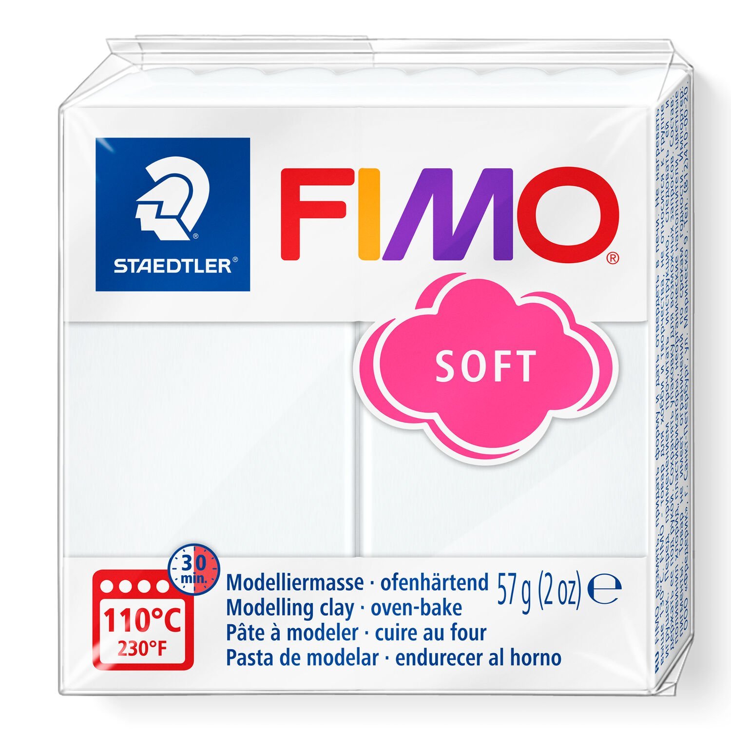PATE POLYMERE FIMO SOFT BLANC 57 gr REF 8020-0