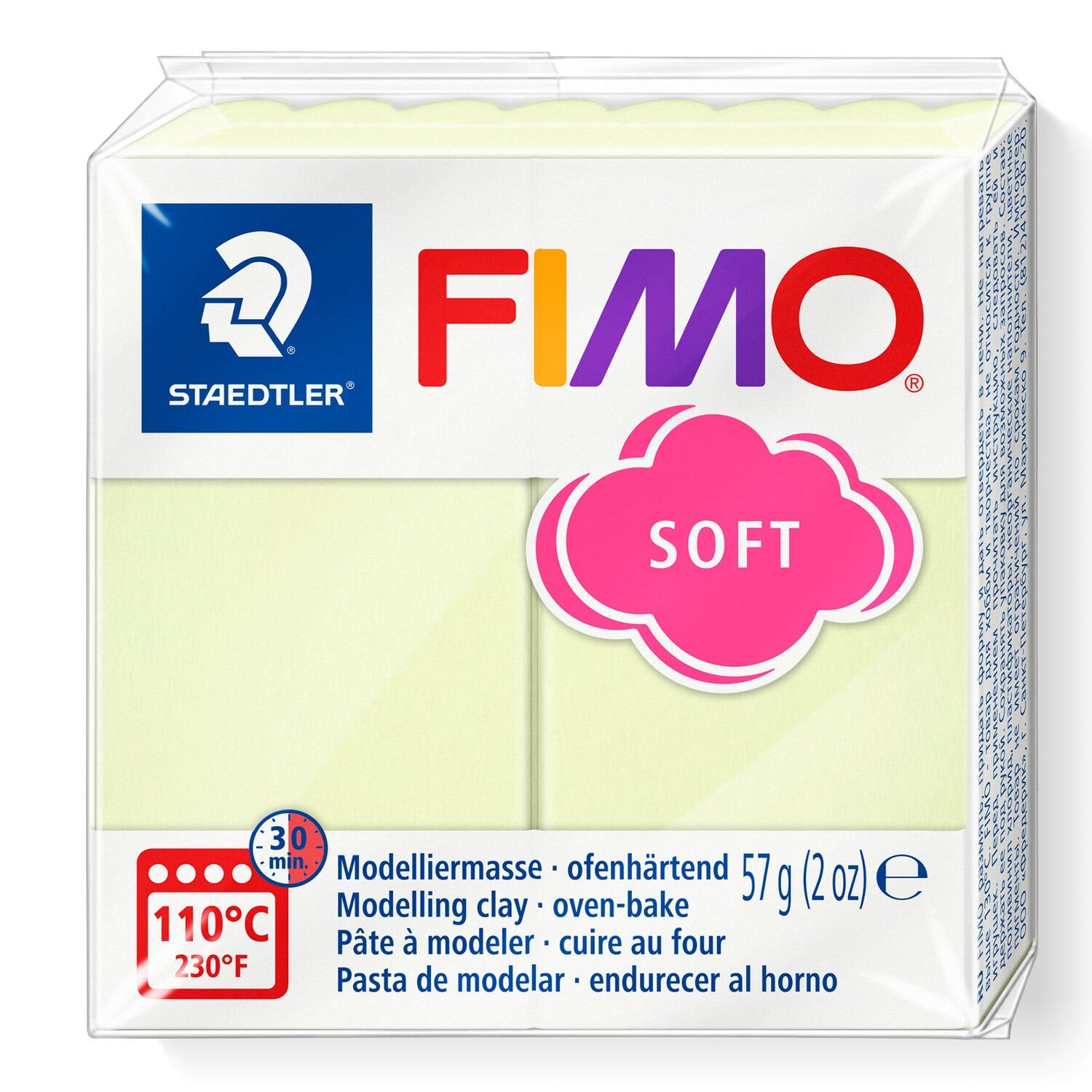 PATE POLYMERE FIMO SOFT PASTEL VANILLE 57 gr REF 8020-105