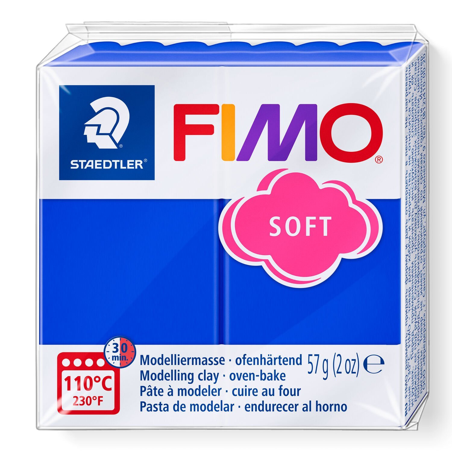 PATE POLYMERE FIMO SOFT BLEU BRILLANT 57 gr REF 8020-33