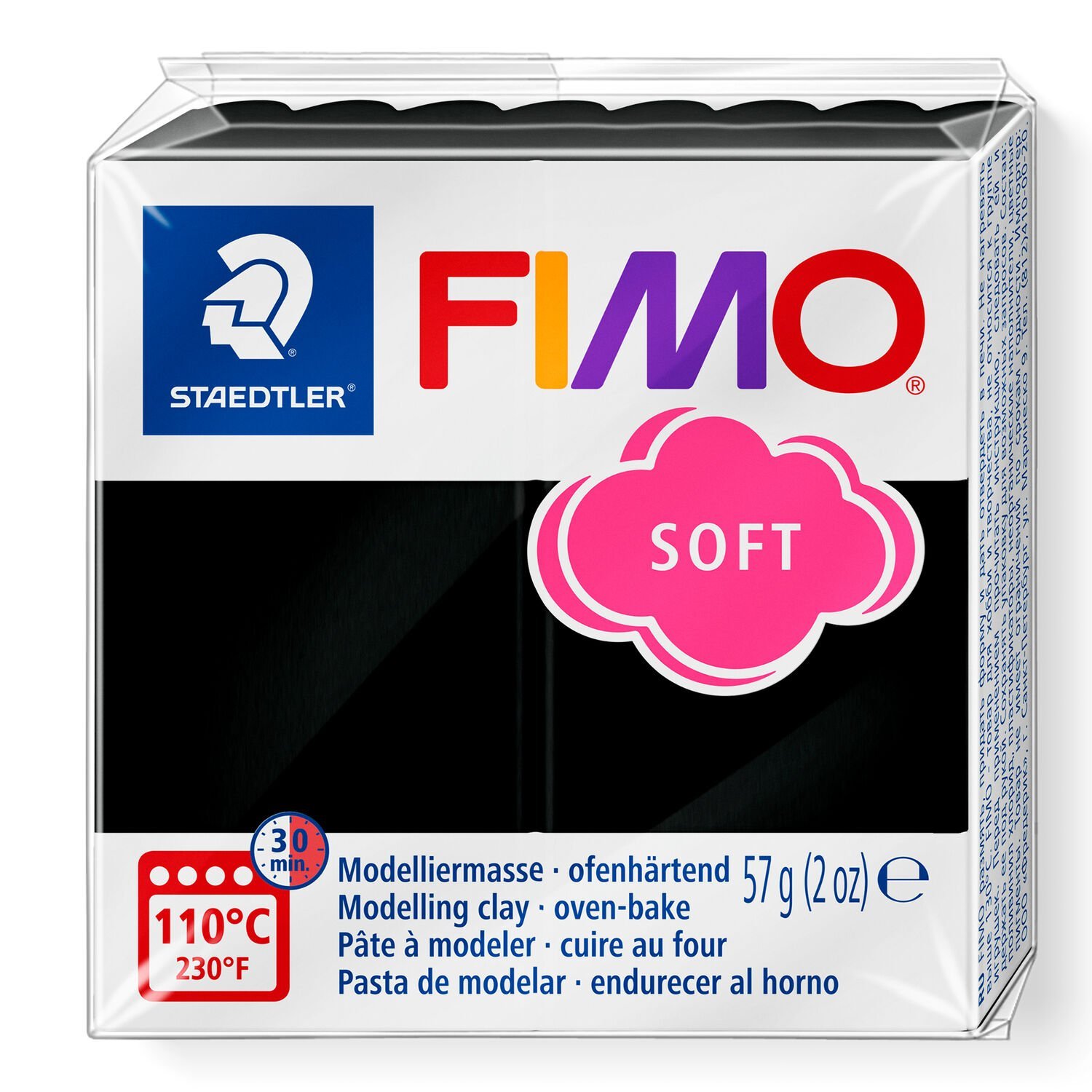 PATE POLYMERE FIMO SOFT NOIR 57 gr REF 8020-9