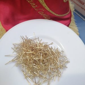 Epingles tete en boucle doree 5 grammes