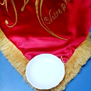 10 Assiettes en Céramique blanc rond 6cm