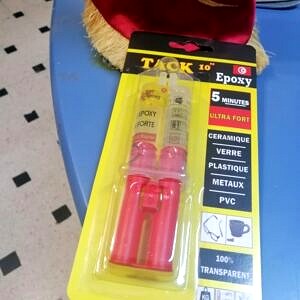 Colle Resine epoxy transparente bi-composants 24ml