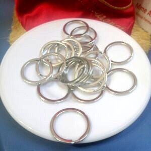 10 anneaux porte clef argent