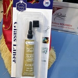 Cerne pour décoration sur verre 21 ml dorer