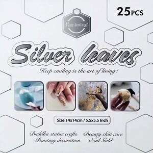 Paquet de feuille en argent 25 pièces