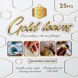 Paquet de feuille en or 25 pièces