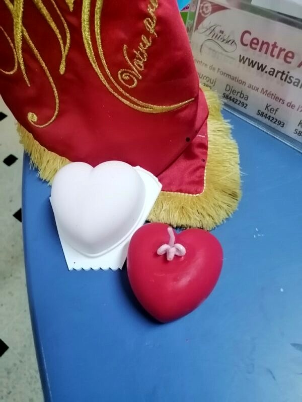 Moule silicone coeur 60 x 65 x 35mm