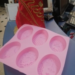 Moule silicone pour Savon abeille 6 empreintes ovales
