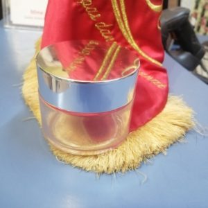 Pot de creme en verre transparent couvercle en argent 100ML