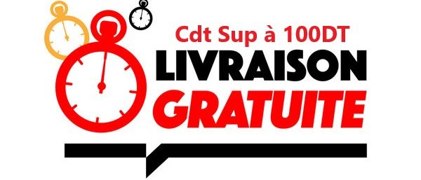 Livraison Gratuite à partir de 100 dt