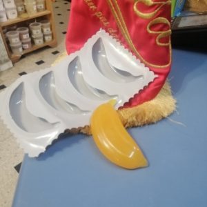 Moule silicone banane 4 empreintes diametre 80 x 20 mm