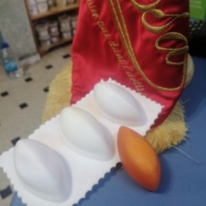 Moule silicone mangue 3 empreintes 60x25 h 25 mm