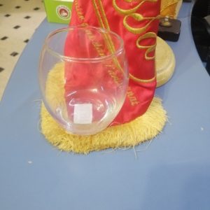 porte bougie en verre transparent bocal ovale