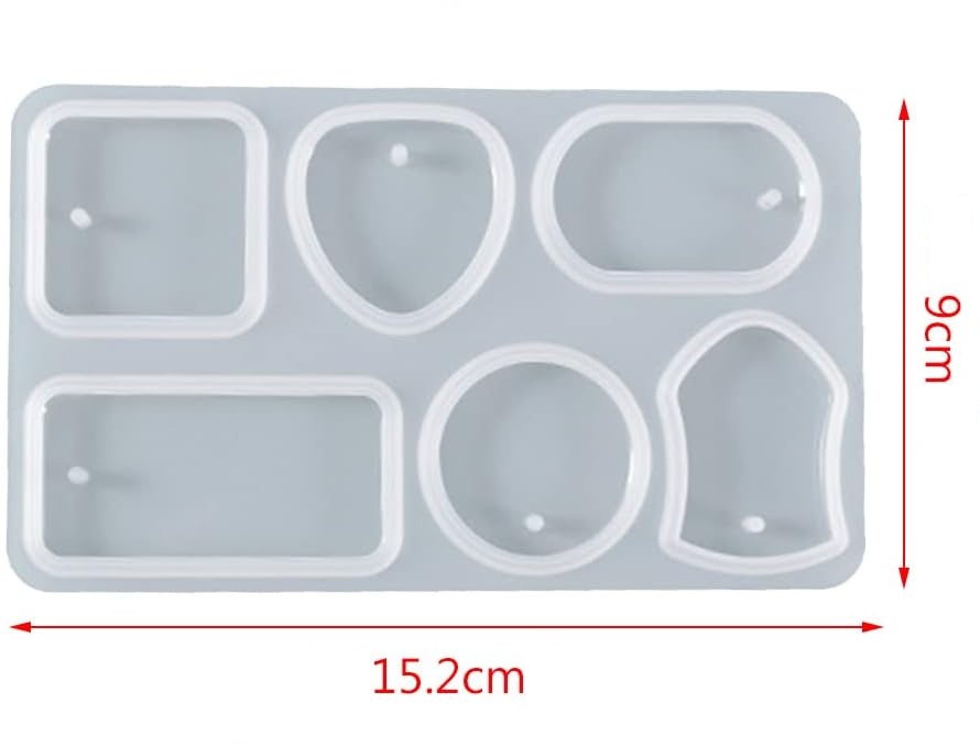 Moules silicone pendentifs pour Resine 6 empreintes