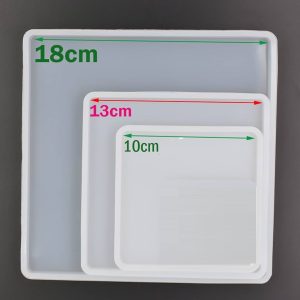 Kit 3 Moules silicone Carré pour Resine
