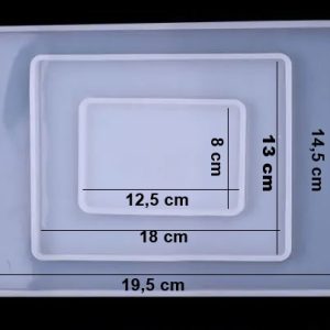 Kit 3 Moules silicone rectangle pour Resine GM