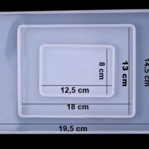 Kit 3 Moules silicone rectangle pour Resine GM