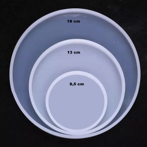 Kit 3 Moules silicone rond pour Resine GM