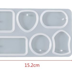 Moules silicone pendentifs pour Resine 6 empreintes