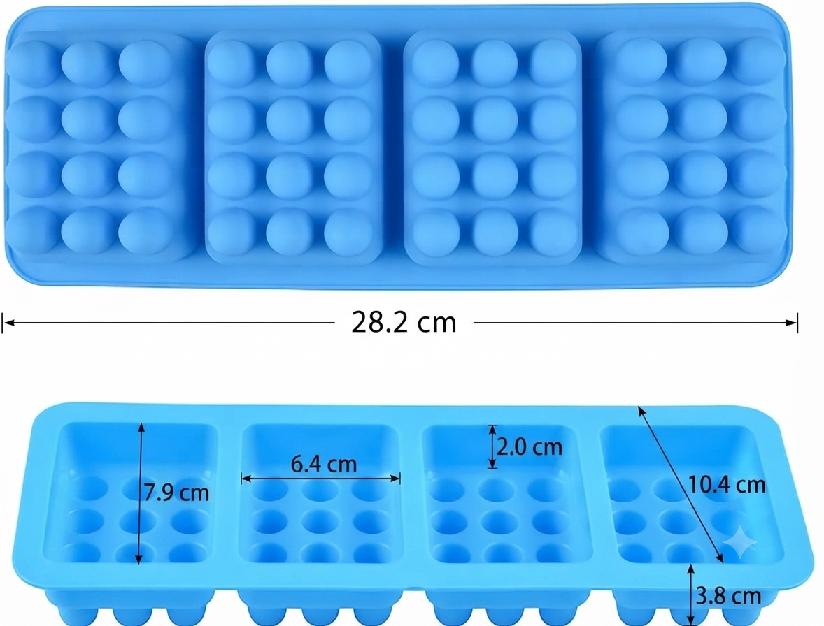 Moule silicone pour Savon massage 4 empreintes rectangulaire – Image 2