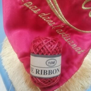 bobine fil de jut rouge diam 2 mm 10 mètres